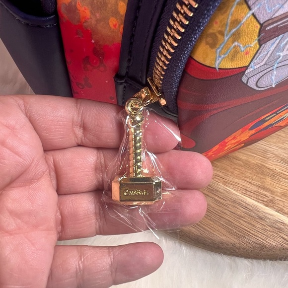 Loungefly Marvel Thor: Love and Thunder Mighty Thor and Thor Mini Backpack NWT - Picture 9 of 10